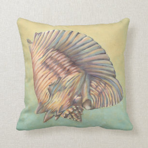 Pastel Large Conch-Snäcka Kudde