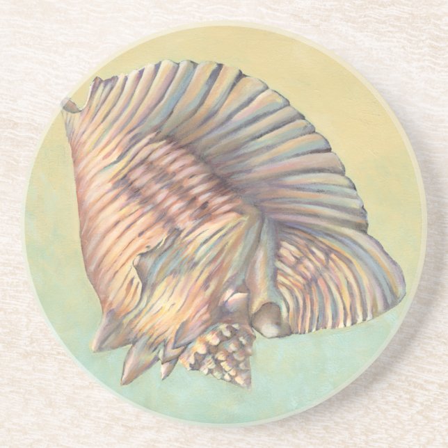 Pastel Large Conch-Snäcka Underlägg (Framsidan)
