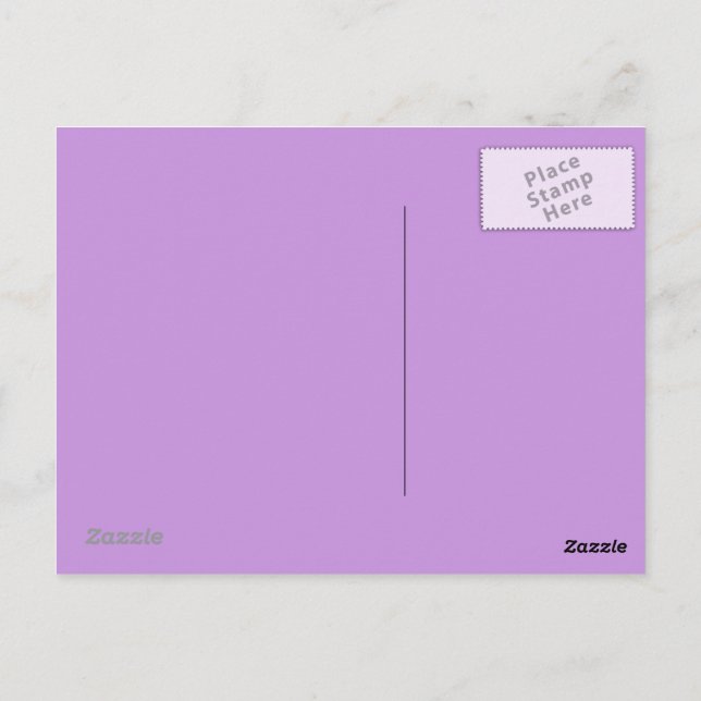 Pastel Lavender Background på vykort (Baksida)