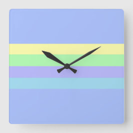 Pastel Lavender Blue Fyrkantig Klocka
