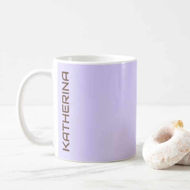Pastel Lavender Blue Solid Färg | PERSONLIG Kaffemugg (Med munk)