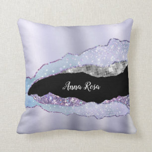 *~* Pastel Lavender Gittler Silver Agate Cosmic Kudde