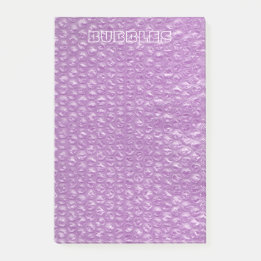 Pastel Lavender Grape Pop Bubble Wrap Lila Post-it Block