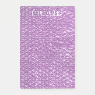 Pastel Lavender Grape Pop Bubble Wrap Lila Post-it Block