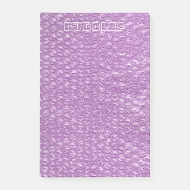 Pastel Lavender Grape Pop Bubble Wrap Lila Post-it Block (Framsida)