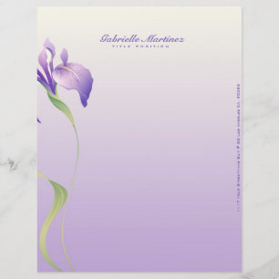 Pastel Lavender Lila Flower Natural Spa Brevhuvud