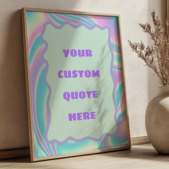 Pastel Lavender, Pink & Blue Custom Quote Poster (Skapare uppladdad)