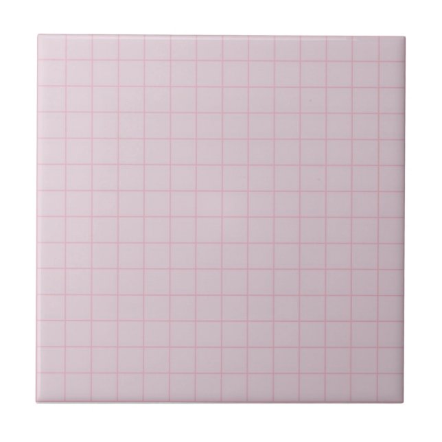 Pastel Lavender & Rosa Checkered Retro Minimalist Kakelplatta (Framsidan)