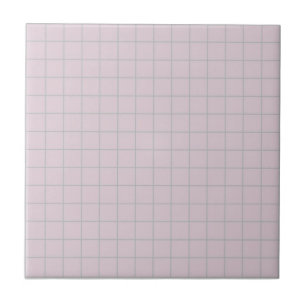Pastel Lavender & Sage Grönt Checkated Retro Kakelplatta