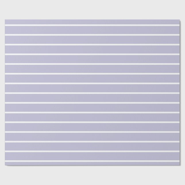 Pastel Lavender White Rand Wrapping Papper Presentpapper (Platt)