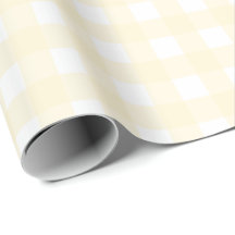 Pastel Lemon Gingham Wrapping Papper