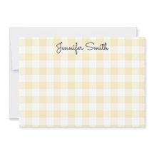 Pastel Lemon Gult Gingham