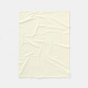 Pastel Lemon Gult och White Rand Blek Gult Fleecefilt
