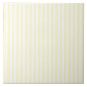 Pastel Lemon Gult och White Rand Blek Gult Kakelplatta