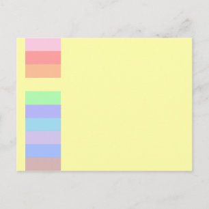 Pastel Lemon Gult Rand Vykort