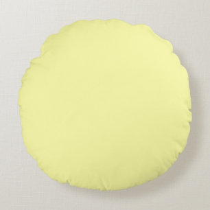 Pastel Lemon Gult Rund Kudde
