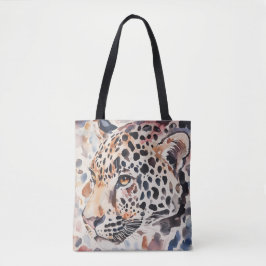 Pastel Leopard Head Shoulder Tote Bag Tygkasse