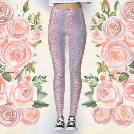 Pastel Leopard Print Leggings