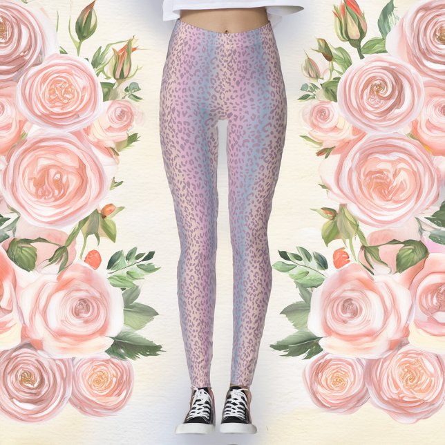 Pastel Leopard Print Leggings (Skapare uppladdad)