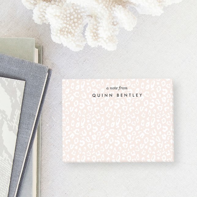  | Pastel Leopard Skriv ut Personlig Post-it Block (Skapare uppladdad)