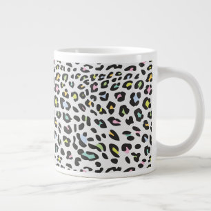 Pastel Leopard Spot Mönster Jumbo Mugg