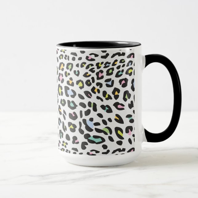 Pastel Leopard Spot Mönster Mugg (Höger)