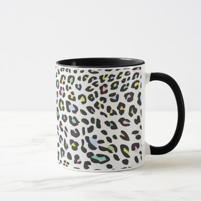 Pastel Leopard Spot Mönster Mugg (Höger)