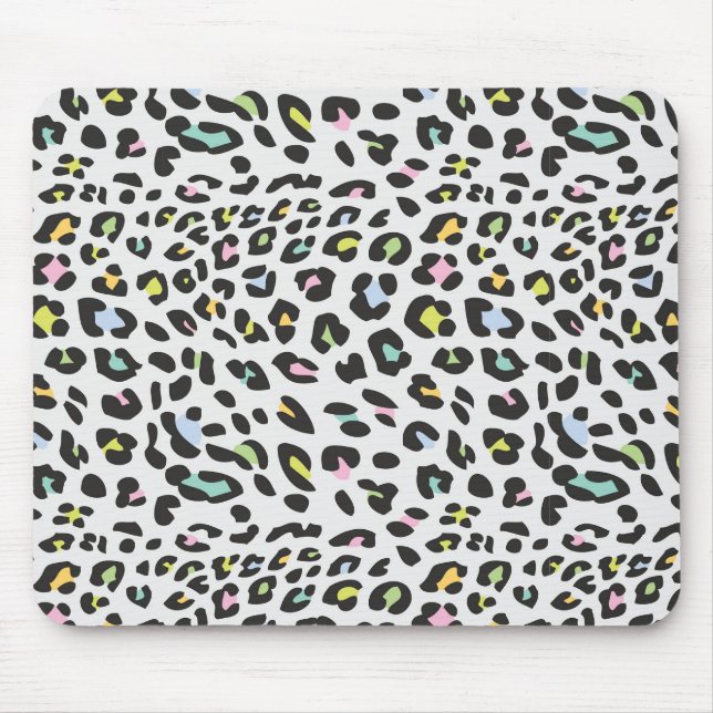 Pastel Leopard Spot Mönster Musmatta (Framsidan)