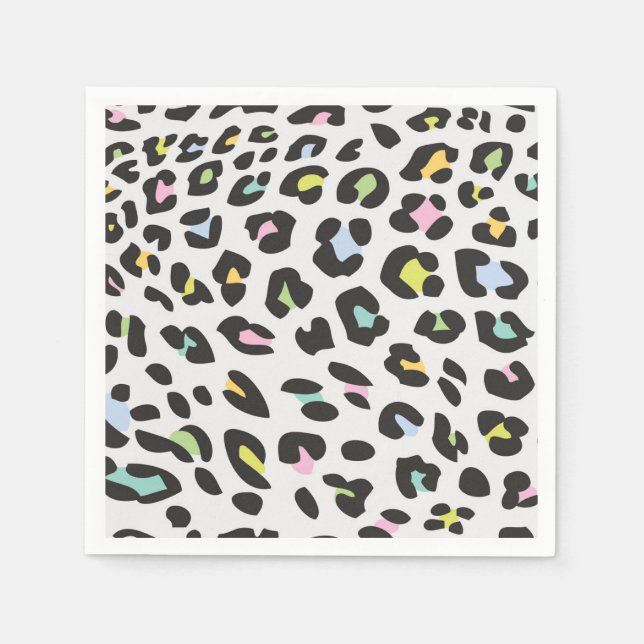 Pastel Leopard Spot Mönster Pappersservett (Framsidan)
