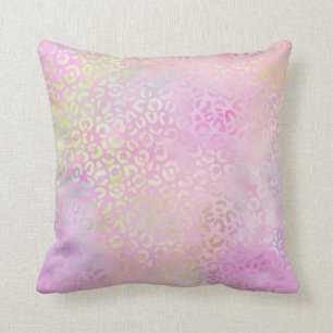 *~* Pastel Leopard Spots Rainbow Animal Print Kudde