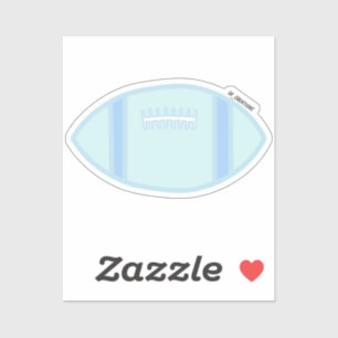 Pastel Light Blue Football Klistermärken