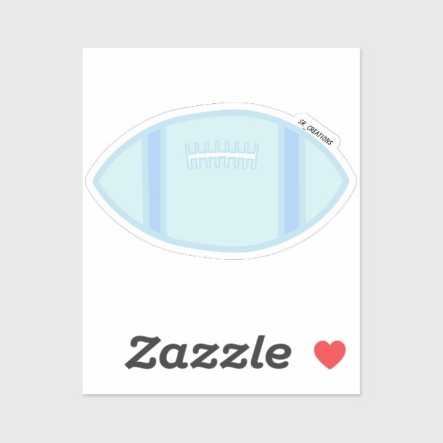 Pastel Light Blue Football Klistermärken (Ark)