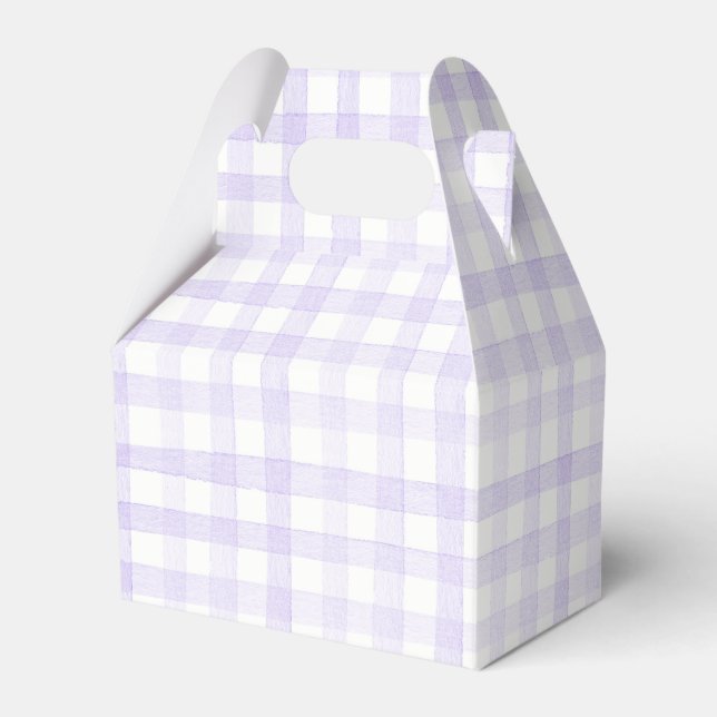 Pastel Light Lila Lilac Gingham Check Play Presentaskar (Framsidan Sidan)