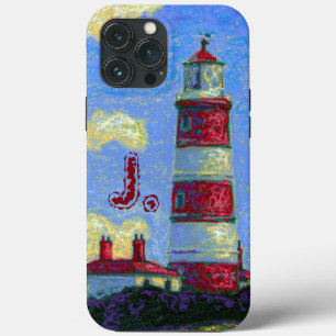 Pastel Lighthouse-målning och brev