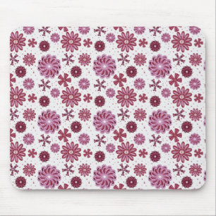 Pastel Lila Abstrakt Flower mönster Musmatta