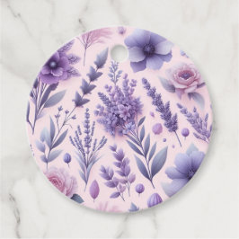 Pastel Lila Aesthetic Lavender Flower Gåvor Etiketter