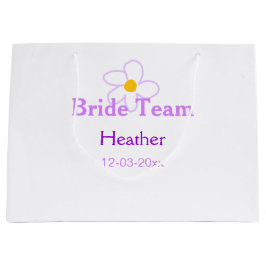 Pastel lila blombridesmaid brude team boho mo