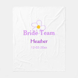 Pastel lila blombridesmaid brude team boho mo fleecefilt