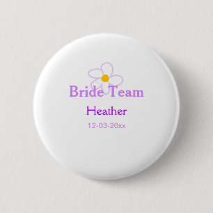 Pastel lila blombridesmaid brude team boho mo knapp