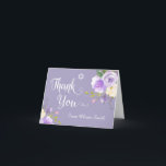 Pastel Lila Blommigt Bat mitzvah Tack<br><div class="desc">Pastel Lila Blommigt Vitskript Bat mitzvah Tackkort-kort</div>