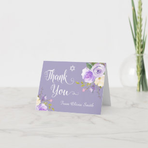 Pastel Lila Blommigt Bat mitzvah Tack