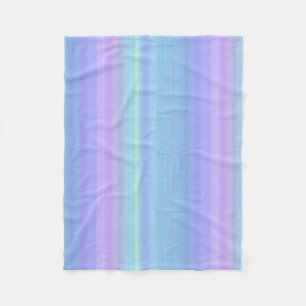 Pastel Lila Blue Grönt Fleece Blanket