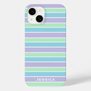 Pastel Lila Blue Grönt Rand Personlig
