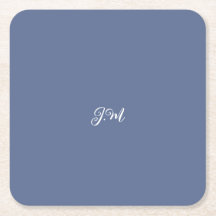 Pastel lila blue solid färg trendig initial namn