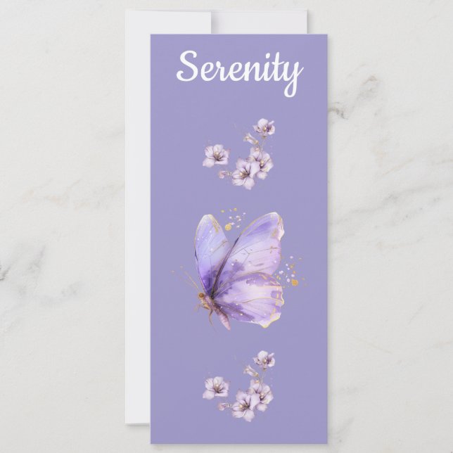 Pastel Lila Butterfly Bookmark (Framsida)