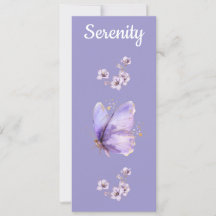 Pastel Lila Butterfly Bookmark