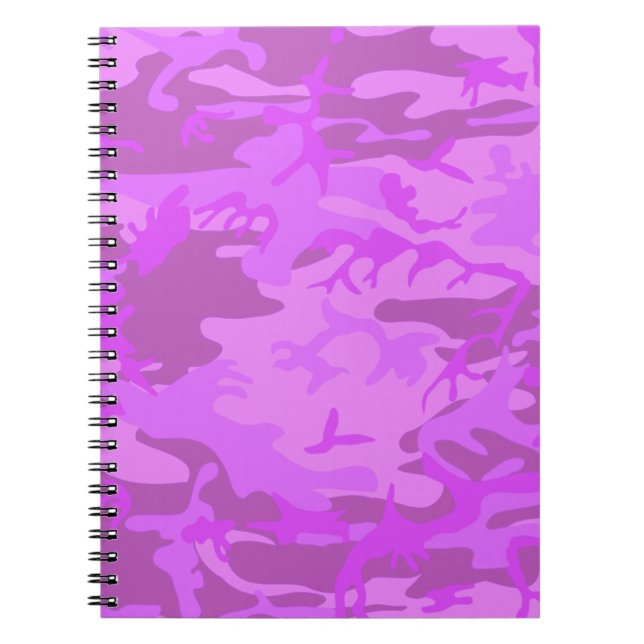 Pastel Lila Camouflage Mönster Anteckningsbok (Framsidan)