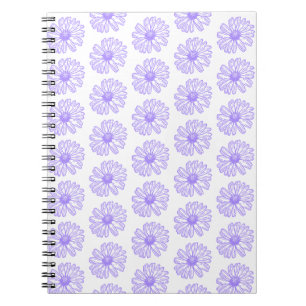 Pastel Lila Daisy Flower Print, Hippie Blommigt Anteckningsbok