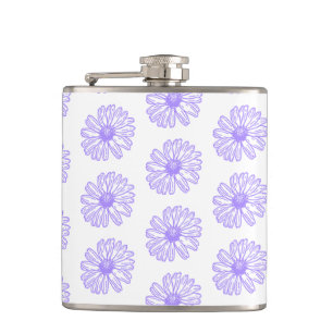 Pastel Lila Daisy Flower Print, Hippie Blommigt Fickplunta