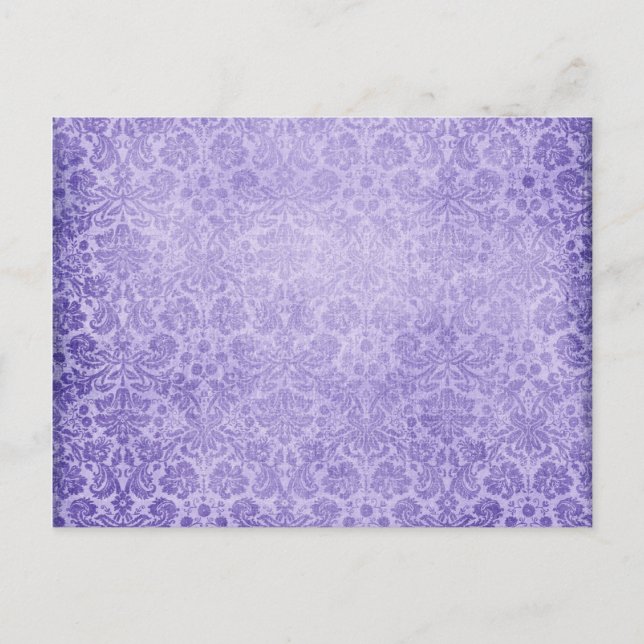 Pastel Lila Damaskasker i Mönster Vykort (Framsida)